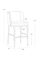 Black Bonded Leather Bar Stool | Splendido Joplin | Oroa.com