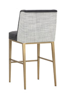 Black Bonded Leather Bar Stool | Splendido Joplin | Oroa.com