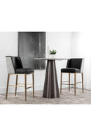 Black Bonded Leather Bar Stool | Splendido Joplin | Oroa.com