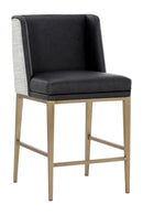 Black Leather Counter Stool | Splendido Joplin | Oroa.com