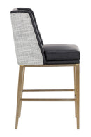 Black Leather Counter Stool | Splendido Joplin | Oroa.com