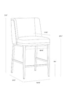 Black Leather Counter Stool | Splendido Joplin | Oroa.com