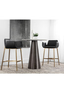 Leather-Look Channeled Arm Bar Stool | Splendido Lucano | Oroa.com