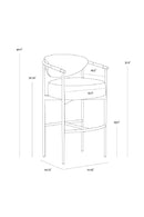 Gold Framed Leather-Look Bar Stool | Splendido Heloise | Oroa.com