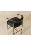 Gold Framed Leather-Look Bar Stool | Splendido Heloise | Oroa.com