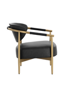Gold-Framed Leather Lounge Chair | Splendido Heloise | Oroa.com