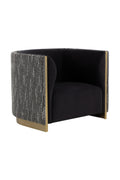 Gold Inlay Curved Lounge Chair | Splendido Larron | Oroa.com