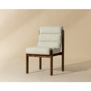 Channeled White Fabric Dining Chair | Splendido Bertie | Oroatrade.com