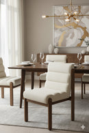 Channeled White Fabric Dining Chair | Splendido Bertie | Oroa.com