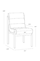 Channeled White Fabric Dining Chair | Splendido Bertie | Oroa.com