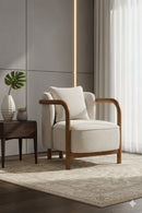 Curved Wood Frame Lounge Chair | Splendido Beatrice | Oroa.com