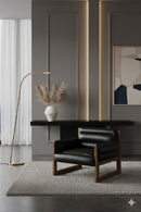 Tufted Black Leather Lounge Chair | Splendido Ferguson | Oroa.com