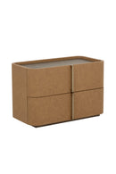 Hospitality furniture - Leather-Look 2-Drawer Nightstand - www.oroatrade.com