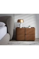 Hospitality furniture - Leather-Look 2-Drawer Nightstand - www.oroatrade.com