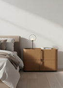 Hospitality furniture - Leather-Look 2-Drawer Nightstand - www.oroatrade.com
