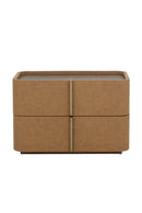 Hospitality furniture - Leather-Look 2-Drawer Nightstand - www.oroatrade.com