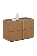 Hospitality furniture - Leather-Look 2-Drawer Nightstand - www.oroatrade.com