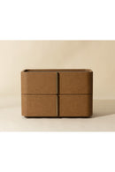 Hospitality furniture - Leather-Look 2-Drawer Nightstand - www.oroatrade.com