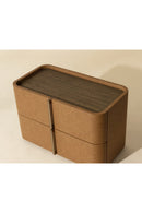 Hospitality furniture - Leather-Look 2-Drawer Nightstand - www.oroatrade.com