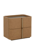 Hospitality furniture - Leather-Look 2-Drawer Nightstand - www.oroatrade.com