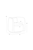 Nubuck Leather Swivel Lounge Chair | Splendido Emilie | Oroa.com