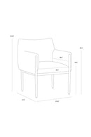 Contract furniture - Bronze Legged Dining Armchair - www.oroatrade.com