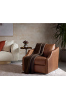 Leather Sloped-Arm Swivel Lounge Chair | Splendido Orwell | Oroa.com