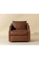 Leather Sloped-Arm Swivel Lounge Chair | Splendido Orwell | Oroa.com