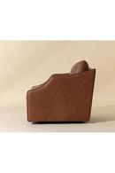 Leather Sloped-Arm Swivel Lounge Chair | Splendido Orwell | Oroa.com