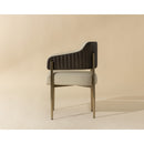 Hospitality furniture - Cream Leather Dining Armchair - www.oroatrade.com