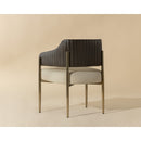 Hospitality furniture - Cream Leather Dining Armchair - www.oroatrade.com