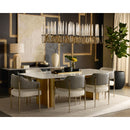 Hospitality furniture - Cream Leather Dining Armchair - www.oroatrade.com