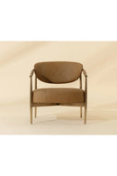 Gold-Framed Leather Lounge Chair | Splendido Heloise | Oroa.com