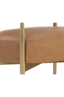 Gold-Framed Leather Lounge Chair | Splendido Heloise | Oroa.com