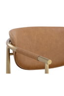 Gold-Framed Leather Lounge Chair | Splendido Heloise | Oroa.com