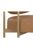 Gold Framed Leather-Look Bar Stool | Splendido Heloise | Oroa.com