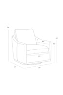 Brown Leather Swivel Lounge Chair | Splendido Corbin | Oroa.com