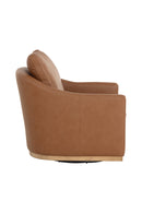 Brown Leather Swivel Lounge Chair | Splendido Corbin | Oroa.com
