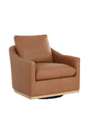 Brown Leather Swivel Lounge Chair | Splendido Corbin | Oroa.com