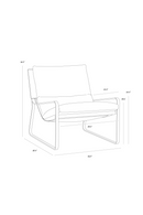 White Linen Scooped Lounge Chair | Splendido Zancor | Oroa.com