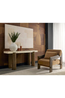 Brown Fabric Lounge Chair | Splendido Reizo | Oroa.com
