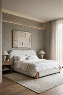 White Curved King Bed | Splendido Knowles | Oroa.com