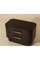 Contract furniture - Brown Burl Veneer 2-Drawer Nightstand - www.oroatrade.com