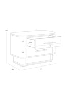 Contract furniture - Brown Burl Veneer 2-Drawer Nightstand - www.oroatrade.com