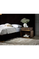 Brown Oak 1-Drawer Nightstand | Splendido Taro | Oroa.com