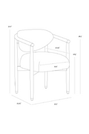 Round Oak Frame Dining Armchair | Splendido Sigrid | Oroa.com