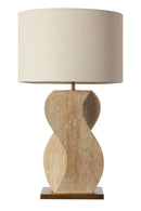 Hospitality furniture - Wavy Travertine Base Table Lamp - www.oroatrade.com