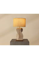 Hospitality furniture - Wavy Travertine Base Table Lamp - www.oroatrade.com
