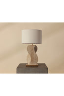 Hospitality furniture - Wavy Travertine Base Table Lamp - www.oroatrade.com