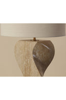 Hospitality furniture - Wavy Travertine Base Table Lamp - www.oroatrade.com